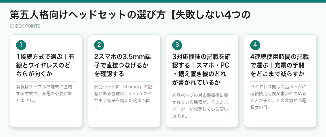 第五人格向けヘッドセットの選び方【失敗しない4つの（図解）