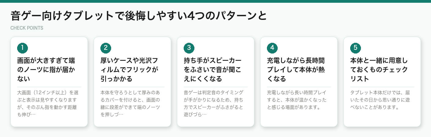 音ゲー向けタブレットで後悔しやすい4つのパターンと（図解）