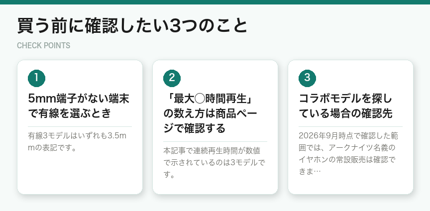 買う前に確認したい3つのこと(図解)