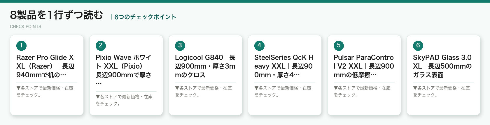 8製品を1行ずつ読むの6つのポイント（図解）