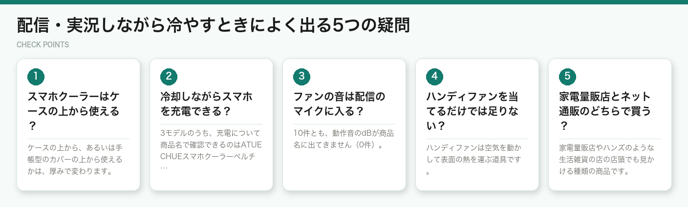 配信・実況しながら冷やすときによく出る5つの疑問(図解)